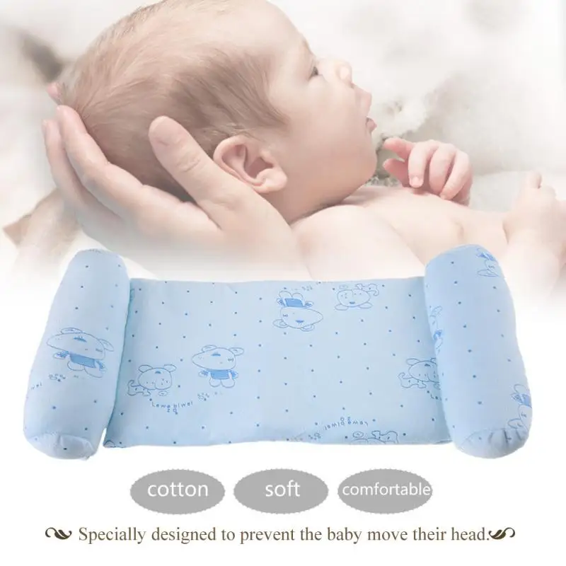 

Newborn Baby Pillow Anti Roll Cotton Infant Sleep Prevent Flat Head Cushion for baby cute cartoon anti-bed roll pillow
