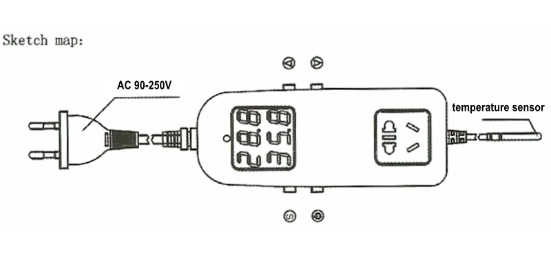 AC 90~ 250V светодиодный цифровой термометр регулятор температуры аквариум инкубатор термометр термостат-40~ 120C EU Plug