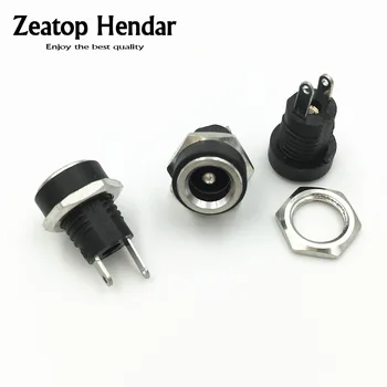 

100Pcs Copper 5.5mm x 2.1mm DC Socket Power Charger Plug DC JACK 5.5*2.1mm Panel Mount Screw Nut DC Socket Electrical Plug