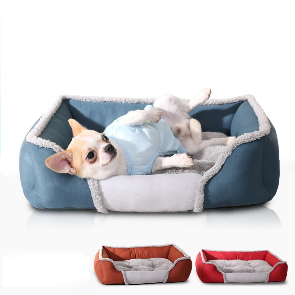 Carrywon Pet Dog Bed House Soft Material Nest Dogs Baskets Sofa Winter