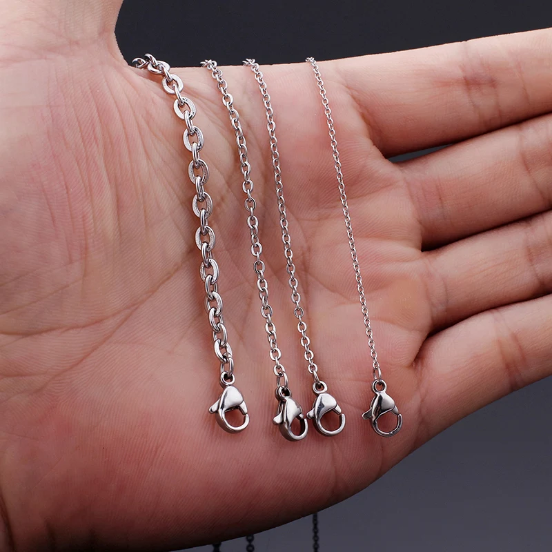 12pcs Lot 2mm 24'' Fashion Silver Oval Link chain Necklace Stainless steel Chain strong SILVER
