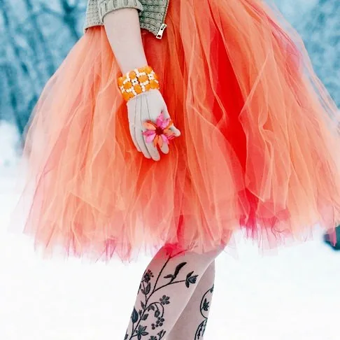Mix-Color-Winter-Style-Puffy-Knee-Length-Tulle-Skirts-For-Women-Orange-Red-Tutu-Skir-2017