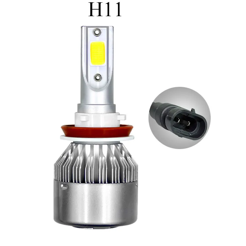 TXVSO8 led H7 H4 Автомобильные фары лампы H1 H4 9005 комплект COB чипы 26000LM 6000K 55W Automotivo bombillas 9006 светодиодные лампы