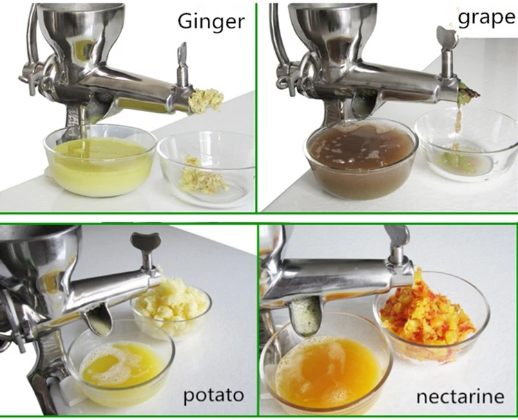 304 Ручная Соковыжималка из нержавеющей стали для пшеничной травы, шнек, медленная соковыжималка для фруктов, овощей, апельсинового сока