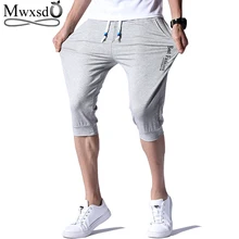 Летние мужские повседневные jogger х/б мужские шорты с эластичной талией Мужские дышащие однотонные Дышащие Короткие штаны