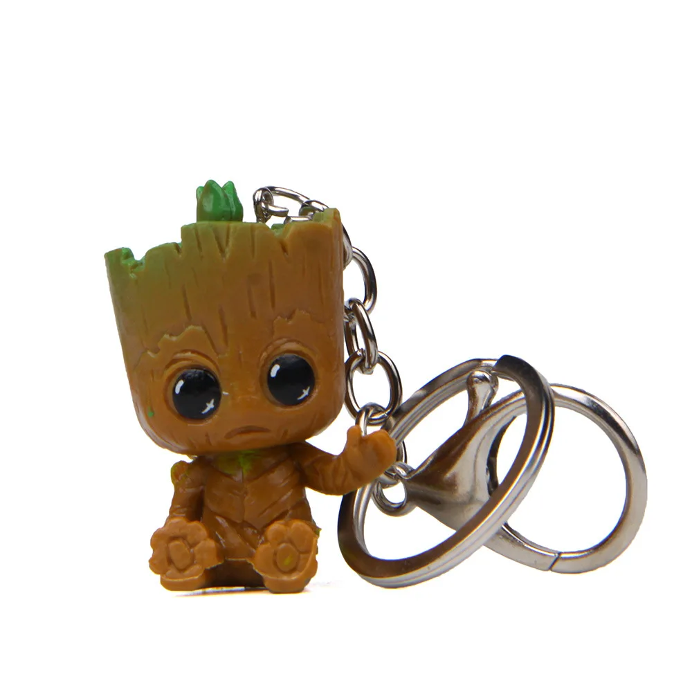 Baby Groots дерево человек фигура игрушки брелок кулон фигурки из фильма подвески для
