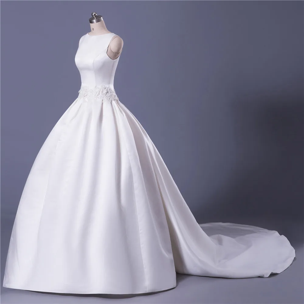 MDBRIDAL Soft Satin Ball font b Gown b font font b Wedding b font Dress with