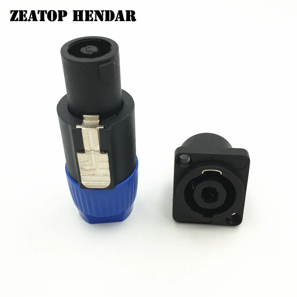 5 Set Professional Nl4fc Four Core Speaker Connector Speakon 4 Pin Male + Female Plug Compatible