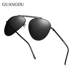 GUANGDU Мужская Мода поляризованных солнцезащитных очков bibeam металлические круглые очки ночного видения вождения очки солнцезащитные очки
