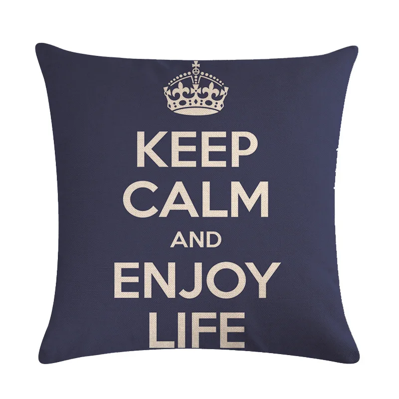 45*45 см Keep Calm& Marry Me письмо серии Лен декоративная Подушка Крышка наволочки Рождественская наволочка для подушки Чехол - Цвет: 14