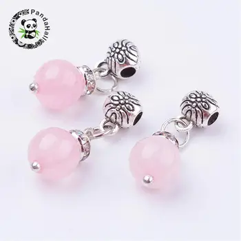 

10 color Natural Round Dyed Carnelian Pendants with Tibetan Alloy Findings Bails Antique Silver Jewelry Making 24x8mm,Hole:2.5mm