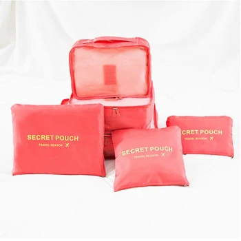 

6 PCS / 1 Set Storage Bag Travel Tidy Bag Underwear Bra Container Packing Luggage Box Zip Bag Bra Cosmetics Underwear Organizer