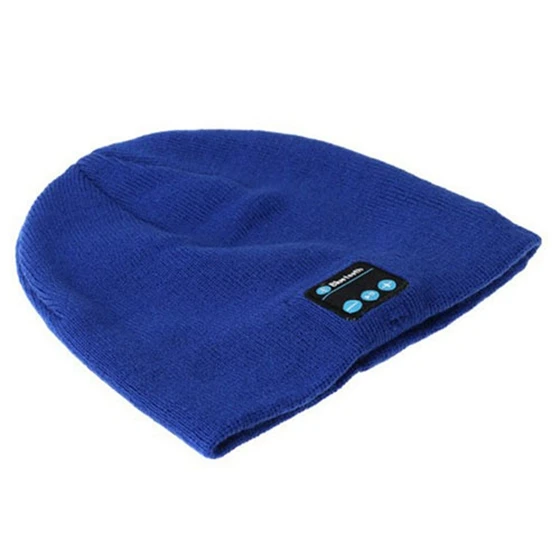 

HFES Warm Beanie Hat Wireless Bluetooth Smart Cap Headset Speaker Mic blue Only bluetooth hat