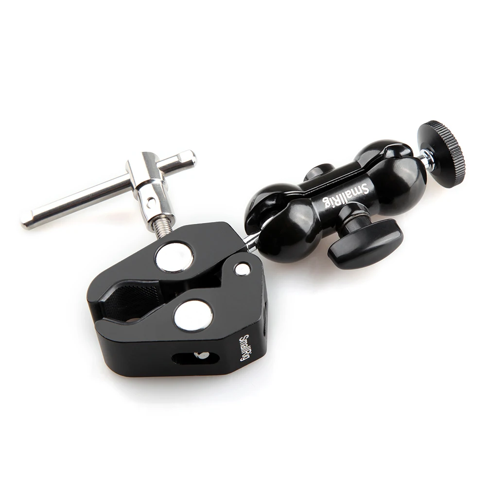 Online SmallRig Multi funktion Doppel Kugelkopf Arm Clamp Für DJI Ronin Gimbal DSLR Kamera + Locking Knob Kit Zu Montieren monitore Led 1138