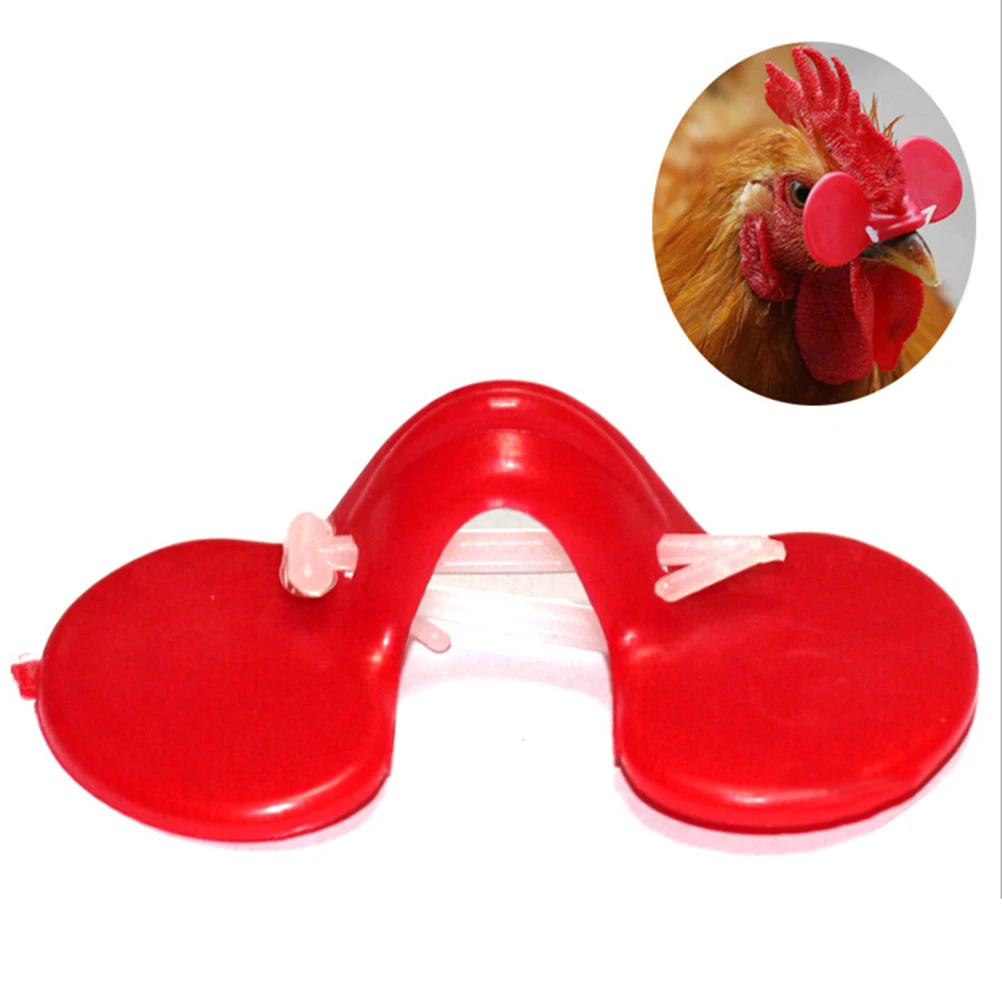 20pack Plastic Chicken Eyes Glasses No Pin Bolt Anti-Pecking Goggles Farming
