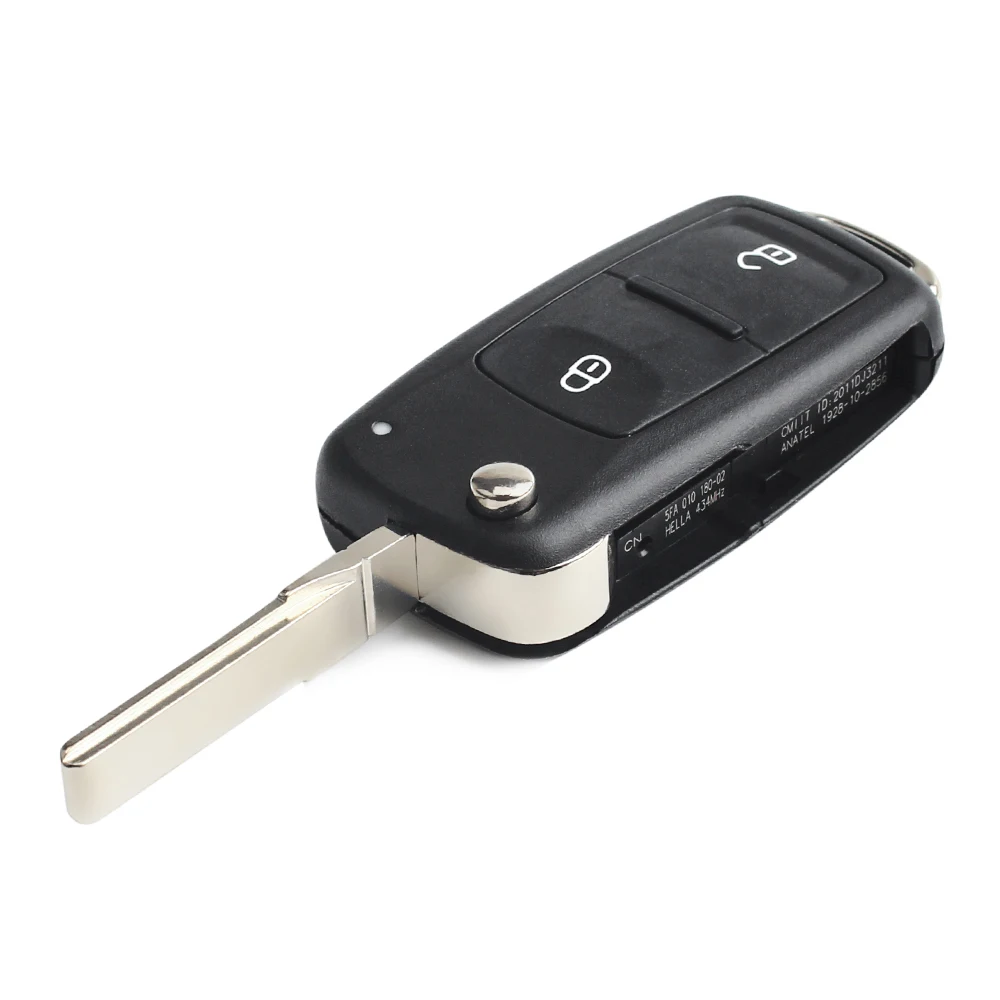 KEYYOU 2 3 кнопки флип складной ключ чехол пустой корпус для VW Polo Golf MK6 Jetta Tiguan Touareg 2002-2011 202AD Автомобильный ключ оболочка