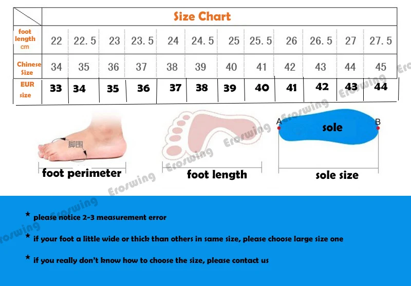 size chart of adult skate shoes