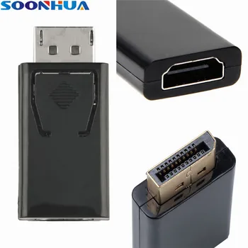 

SOONHUA PC Display Port To HDMI Male Female Adapter Plug And Play Converter 10.8Gpbs Video Bandwidth For 1080P HDTV Projector