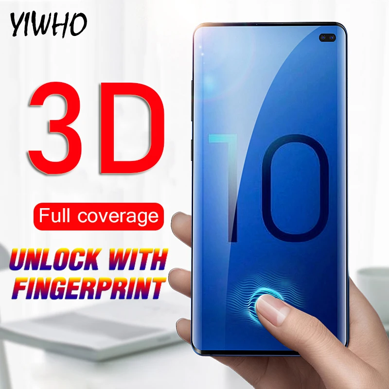 

6D Curved Tempered Glass For Samsung Galaxy S10 Plus S10E S Note 10 Screen Protector Full Cover Galax S10Plus Note10 Safety Film