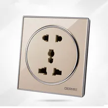 Darling switch gold, настенная розетка, 5 контактов Универсальная Многофункциональная розетка, электрическая розетка