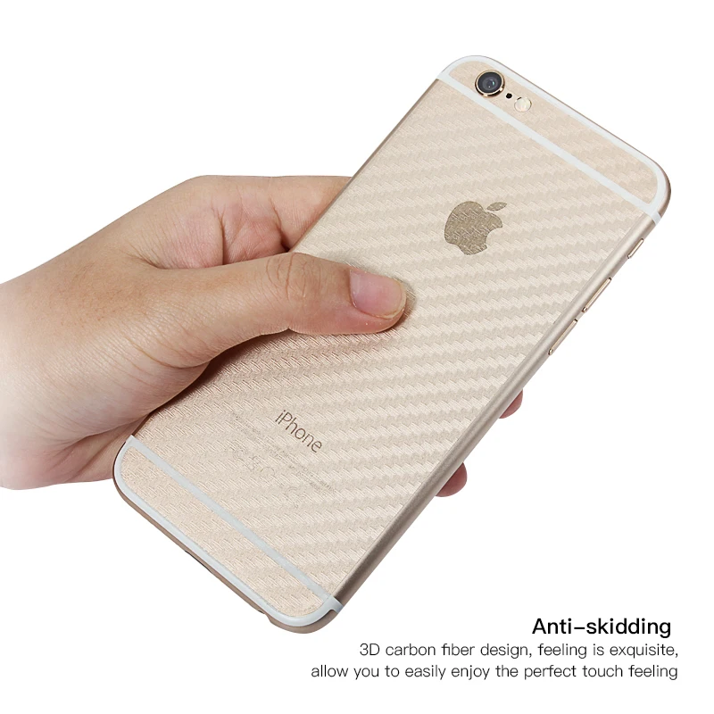 NYFundas 3D Anti-fingerprint Screen Protector Transparent Carbon Fiber Back Film For iphone 7 plus 5 5s SE 6 6s 6plus Protection (4)