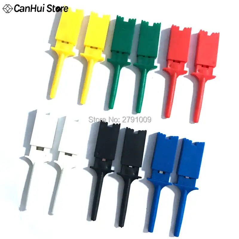 10pcs Test Hooks Clips für Messgerät Test Clip Flachha R/_JF