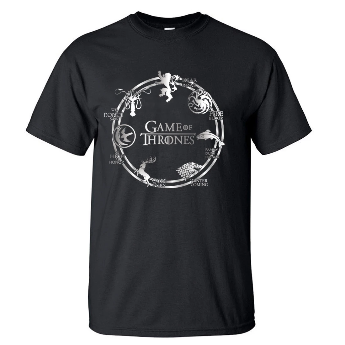 

Hot Sale Game of Thrones Men T-Shirts 2018 Summer Casual Fashion Men T Shirts 100% Cotton High Quality Short Sleeve Men T-Shirts