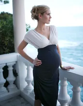 Tonlinker 2018 summer Maternity Dresses Clothes For Pregnant Women Clothing v-neck Slim Pregnancy party Dress Vestidos plus size maternity clothing v neck long evening gowns dresses for pregnant women pregnancy vestidos maternity party prom dress