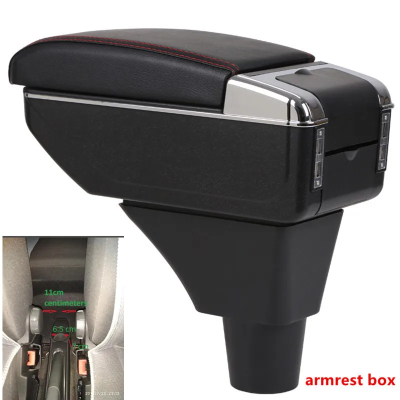 

FIAT PANDA II armrest box double layer with USB