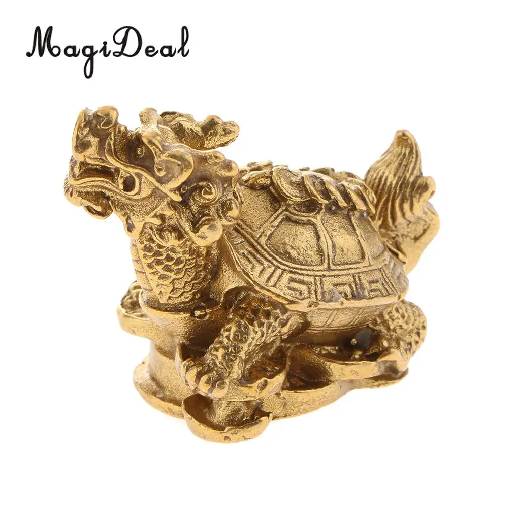 Feng Shui Wealth Prosperity Dragon Turtle Statue Lucky Wealth Ancient Coins Housewarming Congratulatory Gift