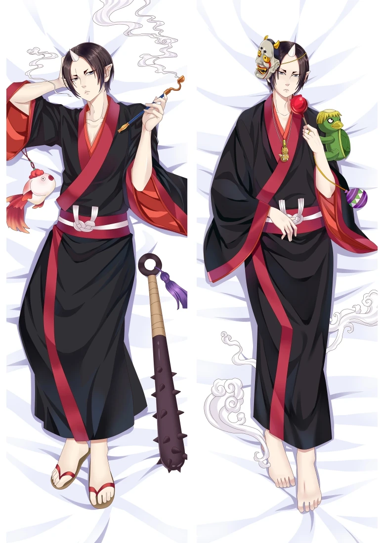 Японская аниме Hoozuki no Reitetsu персонажи Мужская Подушка Dakimakura чехол Рождественская