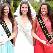 6pcs/lot White Bride to Be Sash Black Bride Tribe Sash Wedding Decor Bridal Shower Bachelorette Party Supplies Hen Night Favor 6pcs/lot White Bride to Be Sash Black Bride Tribe Sash Wedding Decor Bridal Shower Bachelorette Party Supplies Hen Night Favor