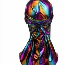 Новая мода для мужчин атласные Durags Бандана тюрбан Искусственные парики для мужчин шелковистые Durag головные уборы головная