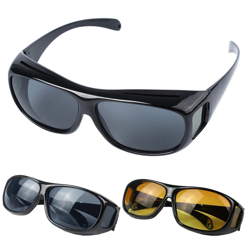 HD Night Vision Goggles Lenses Polarized Sunglasses Men Women Night Driving Sun Glasses UV Protection Brand