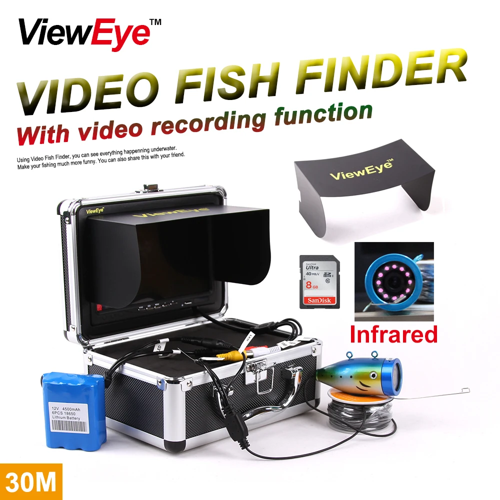 Оригинальный видеорегистратор ViewEye система поиска рыбы с HD 1000TVL подводная камера