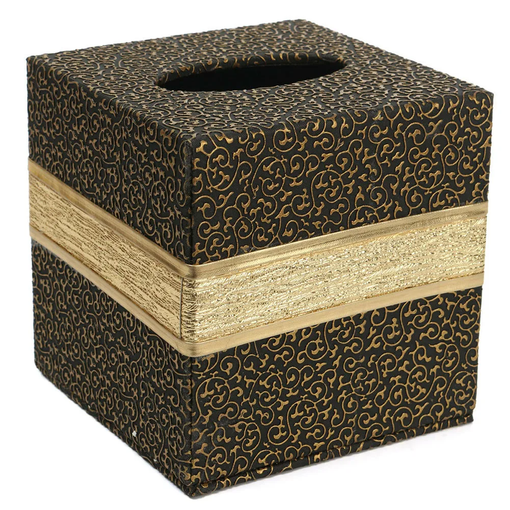 

Rack Napkin Holder PU Leather Paper Hotel Durable Cover Storage Container Square Home Box Tissue Box Car