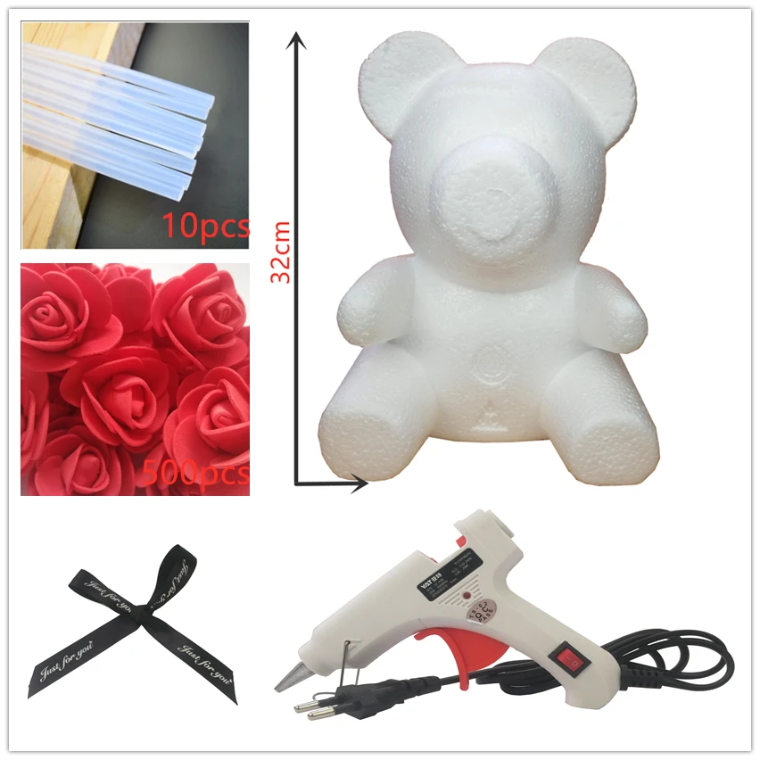 DIY подарок на день Святого Валентина пена медведь плесень искусственный жемчуг медведь игрушка свадебное украшение подарки