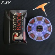 E-XY 8 в 1 комплект сборной катушки Hive Quad Tiger Fused Clapton Mix twisted premade провода распылитель diy RDA+ хлопок