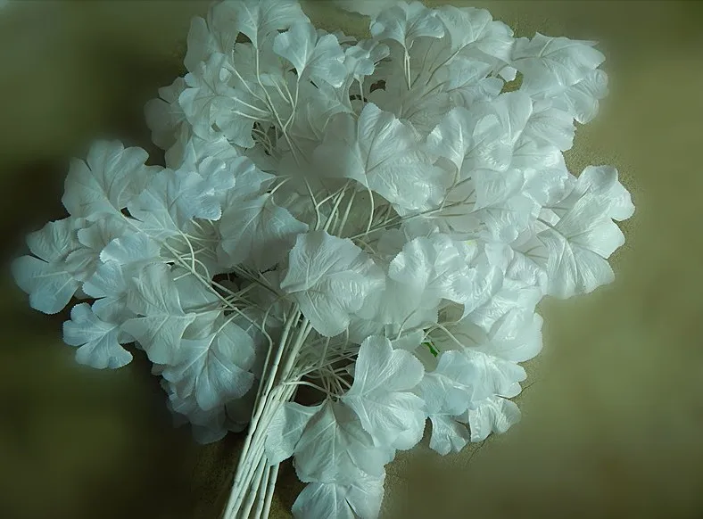 Шелковый цветок Искусственный завод листьев гинкго для рождества дома сада свадебное украшение для гостиницы
