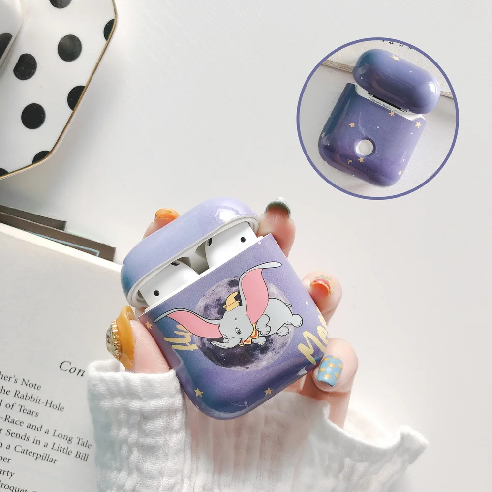 

cute kawaii DUMBO little elephant case for Airpods lovely cartoon image perfect design Apple Airpods2 bluetooth earphone case