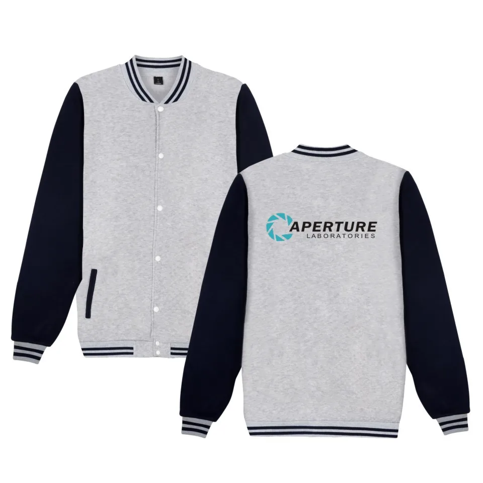 Куртка для игры Aperture Science Мужская толстовка бейсбольная Униформа с рисунком