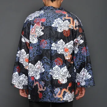 

Winter Men Kimono Haori Thick Warm Jacket Autumn Casual Home Clothes Male Fleece Loose Overcoat Japan Cardigan coat X9155