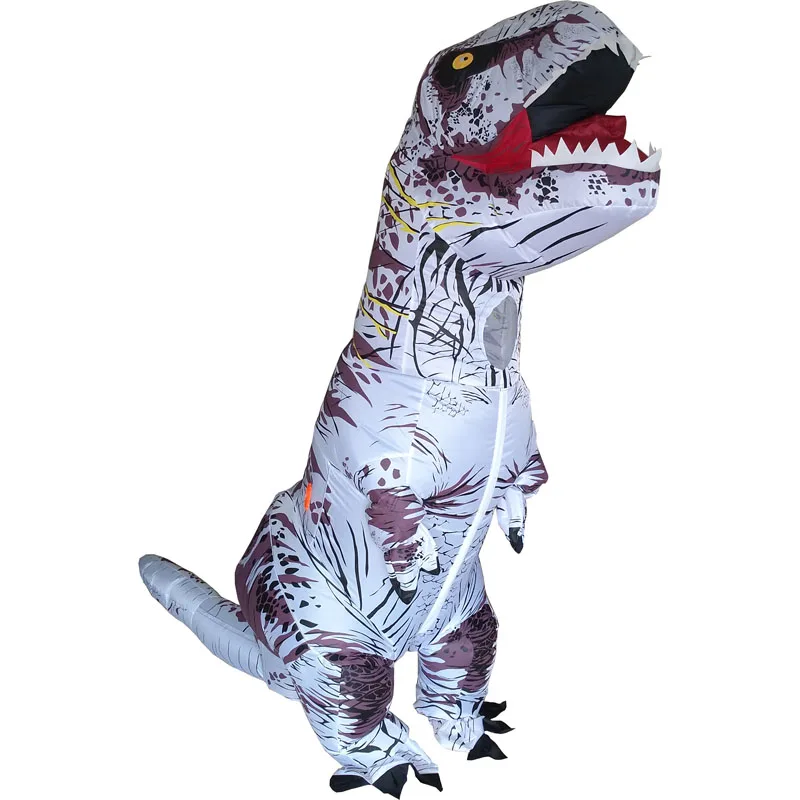 Надувной костюм динозавра T REX красный синий зеленый белый надувной для косплея