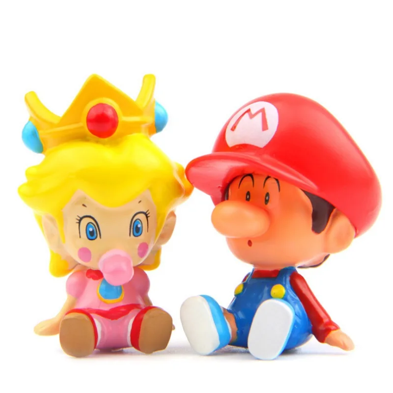 

Super Mario Figure vinyl desk ornament Super Mario Bors Figure Mario Princess Peach Figurine Collectible Model Gift brinquedos