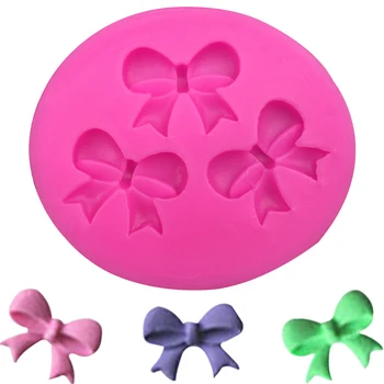 

Ribbon Bowknot shape fondant silicone mold kitchen baking chocolate pastry candy Clay making cupcake lace decoration tools F0162