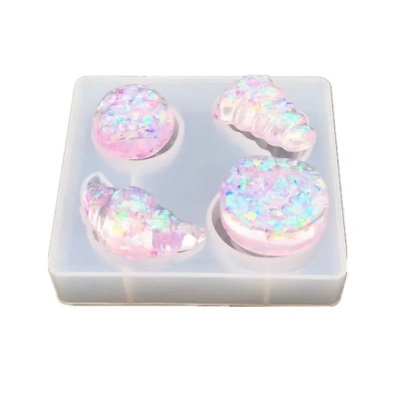

JAVRICK 1Pc DIY Jewelry Tools Kawaii Silicone Molds Handmade Resin Bread Food Pendant Molds Craft Projects