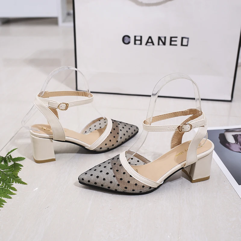 18 spring new hollow coarse sandals high-heeled shallow mouth pointed baotou shoes work shoes women Female sexy high heels x21 15 18 spring new hollow coarse sandals high-heeled shallow mouth pointed baotou shoes work shoes women Female sexy high heels x21 15