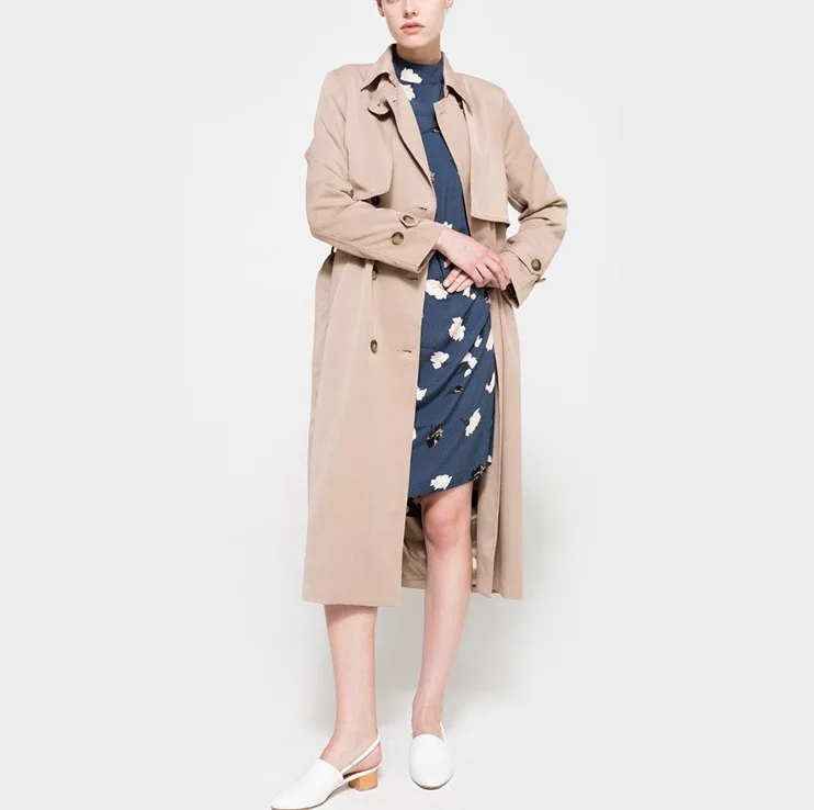 Trench De Tranchée Amérique Marque Femmes Mince Nouvelle Tendance Manteau Longue 0505 Boutonnage Double À Europe Mode Long 2018 Automne 111 Kaki Coupe vent vgqPII