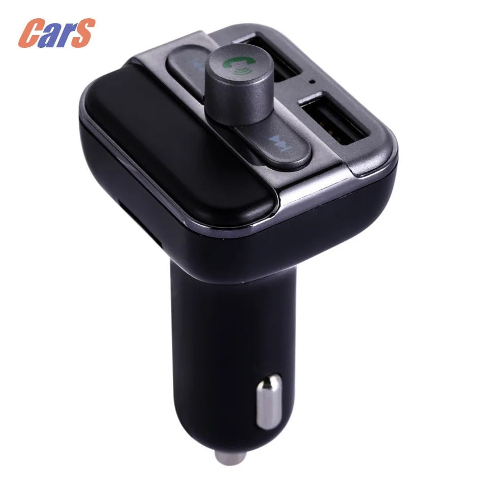 Bluetooth Car Kit+ fm-передатчик модулятор+ Dual USB Автомобильное Зарядное устройство Встроенный микрофон диск USB/Micro SD карты автомобиль-Стайлинг