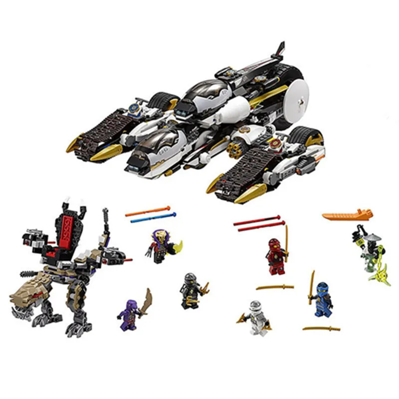 

1167pcs Diy Ninja Ultra Stealth Raider Compatible With Legoingly Building Bricks Model Figures Educational Toys For Children